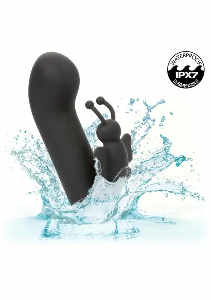 Raven Butterfly Mini Dual Massager - Compact Curved Design, Black