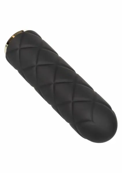 Raven Quilted Seducer Mini Massager, 10 Modes, Waterproof, USB, Black