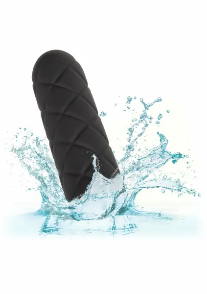 Raven Quilted Seducer Mini Massager, 10 Modes, Waterproof, USB, Black