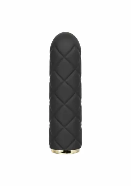 Raven Quilted Seducer Mini Massager, 10 Modes, Waterproof, USB, Black