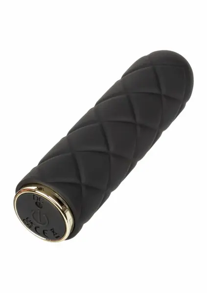 Raven Quilted Seducer Mini Massager, 10 Modes, Waterproof, USB, Black