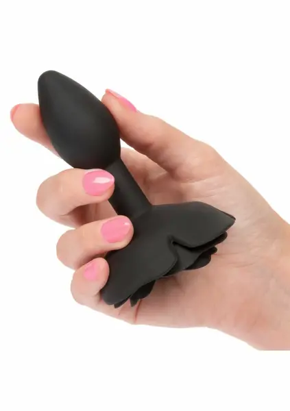Forbidden Rose Anal Plug Small Silicone Ergonomic Pink 7.5 cm