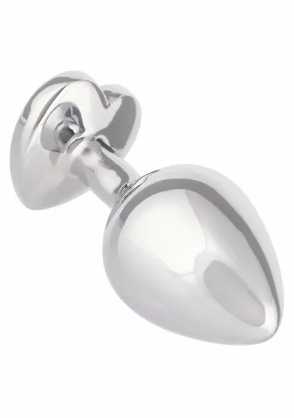 Jewel Large Ruby Heart Plug - Metallic Intimate Accessory, Red Gem, Large