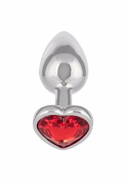 Jewel Small Ruby Heart Plug Metal Intimate Accessory Nickel-Free