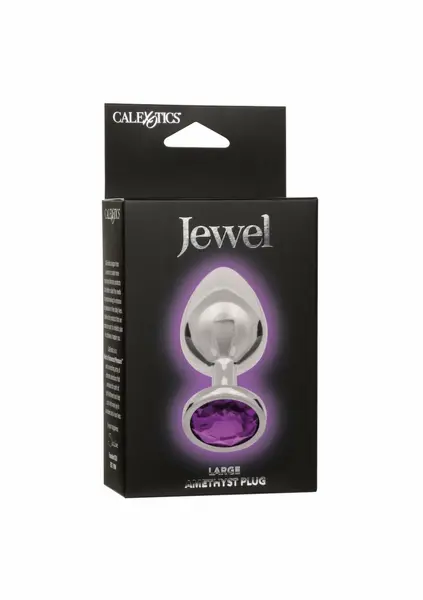 Jewel метален анален разширител с аметист, голям