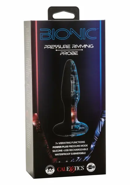 Bionic Pressure Rimming Probe Silicone Intimate Device, 7 Modes, Black