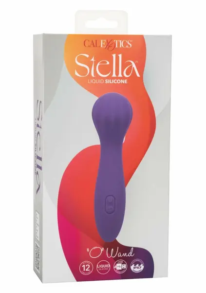 Stella O Wand Liquid Silicone Rechargeable Massager, Waterproof, Black