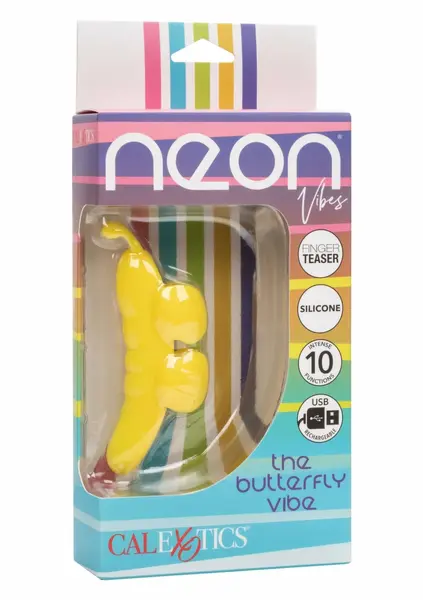Neon Vibes The Butterfly Vibe силиконов вибратор за пръст, розов