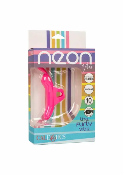 Neon Vibes The Flirty Vibrator Pink Silicone, 10 Modes, Rechargeable