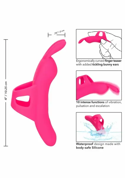 Neon Vibes The Flirty Vibrator Pink Silicone, 10 Modes, Rechargeable