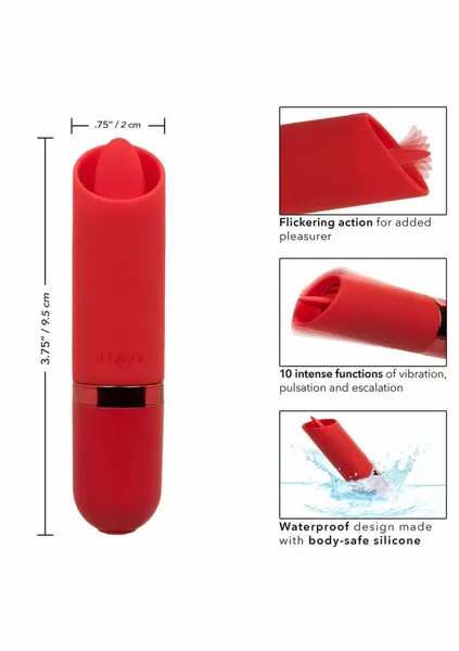 Kyst Flicker Mini Massager Silicone 10-Mode Rechargeable Purple 3.75