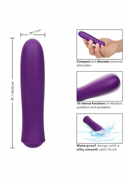 Kyst T.C.B. Vibrator Mini Bullet 10-Function Satin Black 4-Inch