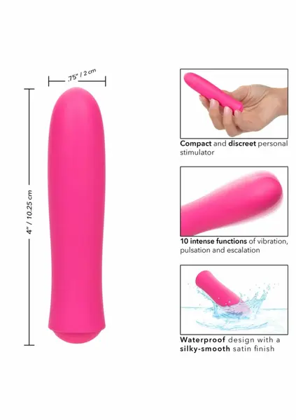 Kyst T.C.B. Vibrator Mini Bullet 10-Function Satin Finish 4-Inch