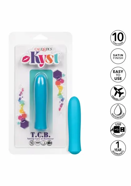 Kyst T.C.B. Vibrator Mini Massager 10-Function Satin Finish 4-Inch