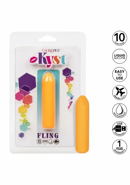 Kyst Fling Mini Massager 10-Function Rechargeable Silicone Purple