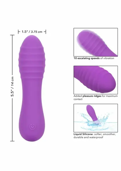 Bliss Ripple Liquid Silicone Massager, 10 Modes, Waterproof, USB Rechargeable