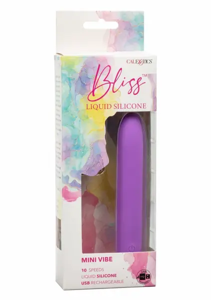 Bliss Mini Vibrator Liquid Silicone Compact 10-Speed USB Rechargeable