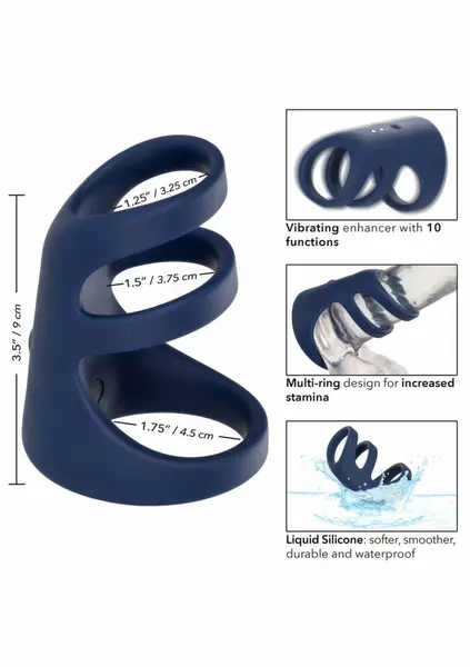 Viceroy Rechargeable Triple Ring Silicone Support System Black