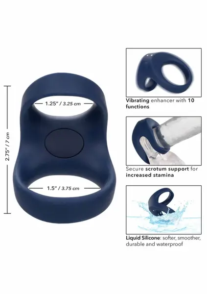 Viceroy Rechargeable Max Dual Ring Silicone Support System Blue