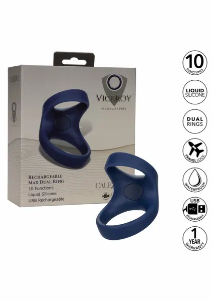 Viceroy Rechargeable Max Dual Ring Silicone Support System Blue