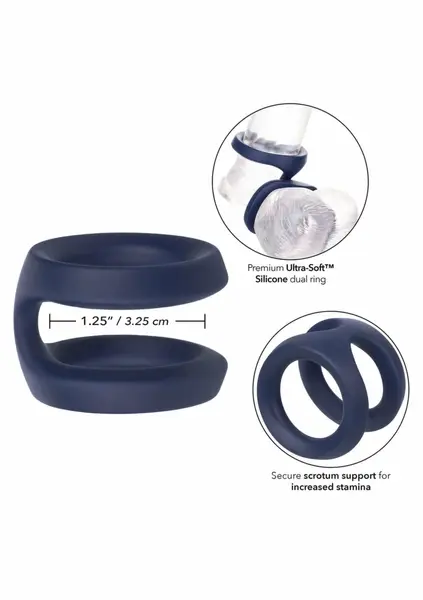 Viceroy Dual Ring Silicone Support System Blue 3.25 cm
