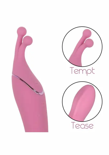 CalExotics Tempt And Tease Kiss Dual-Ended Massager Pink