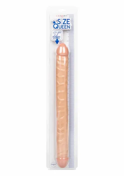 Size Queen Double Dong 17 inch Flexible Dual-Ended Model Clear