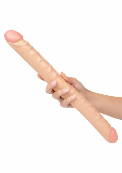 Size Queen Double Dong 17 inch Flexible Dual-Ended Model Clear