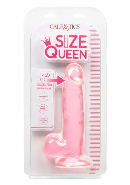 Size Queen Dong 6 inch - Flexible Model with Suction Cup Base