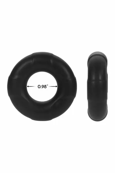 FORTO F-33 25MM C-RING Large Black Liquid Silicone Band