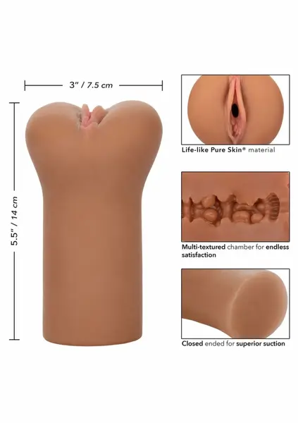 CalExotics Boundless Vulva Anatomical Intimate Device Beige