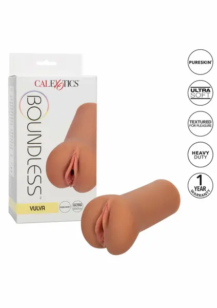 CalExotics Boundless Vulva Anatomical Intimate Device Beige