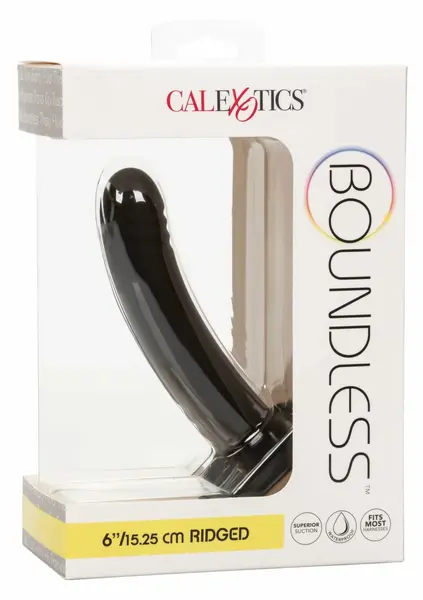 Boundless 6 inch Ridged Probe - Silicone, Suction Cup, 15.25 cm