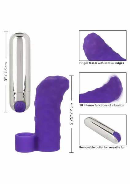 Rechargeable Finger Teaser by CalExotics - Compact Silicone Vibration System