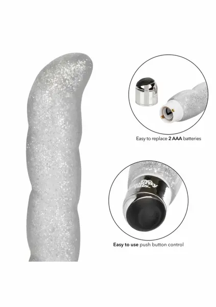 Screwnicorn G-Spot Vibrator by Naughty Bits - Spiral Design, 10 Modes