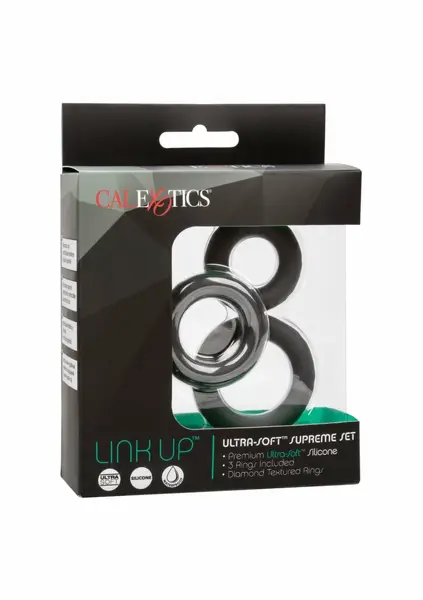 CalExotics Link Up Ultra Soft Supreme Set - 3-Piece Silicone Ring Kit
