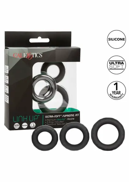 CalExotics Link Up Ultra Soft Supreme Set - 3-Piece Silicone Ring Kit