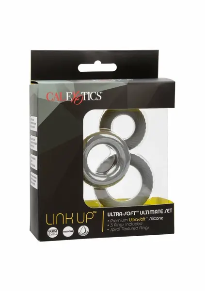 CalExotics Link Up Ultra Soft Ultimate Set - 3-Piece Silicone Ring Kit