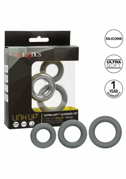 CalExotics Link Up Ultra Soft Ultimate Set - 3-Piece Silicone Ring Kit