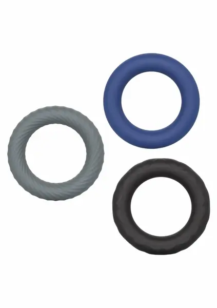 CalExotics Link Up Ultra Soft Extreme Set - 3 Textured Silicone Rings