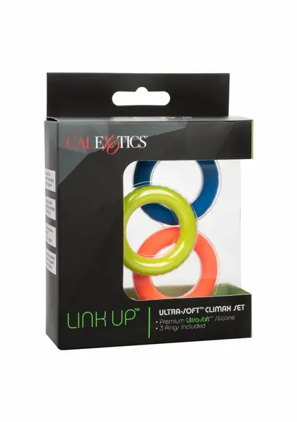 CalExotics Link Up Ultra Soft Climax Set - 3-Piece Silicone Ring Kit