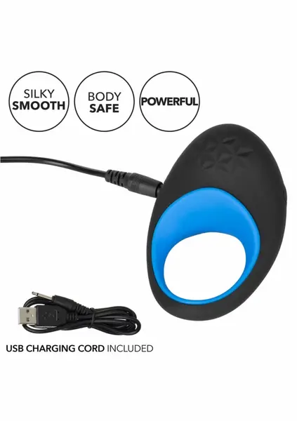 Link Up Max Dual Ultra-Soft Ring System with Textured Stimulator Blue