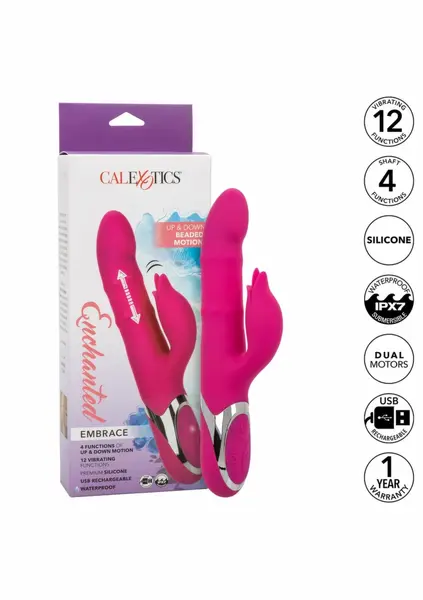 CalExotics Enchanted Embrace Dual-Action Silicone Intimate Device Pink