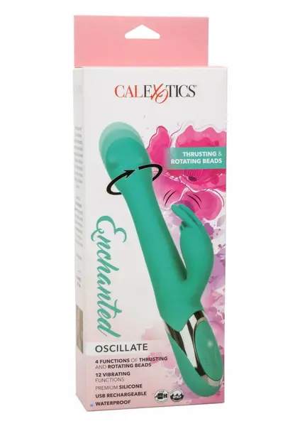 CalExotics Enchanted Oscillate Dual-Action Silicone Stimulator Purple