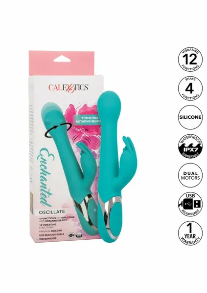 CalExotics Enchanted Oscillate Dual-Action Silicone Stimulator Purple