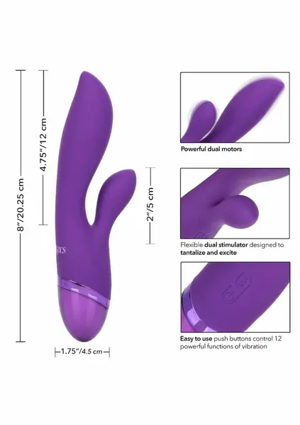 Aura Dual Lover Dual Motor Silicone Massager, 12 Modes, Waterproof