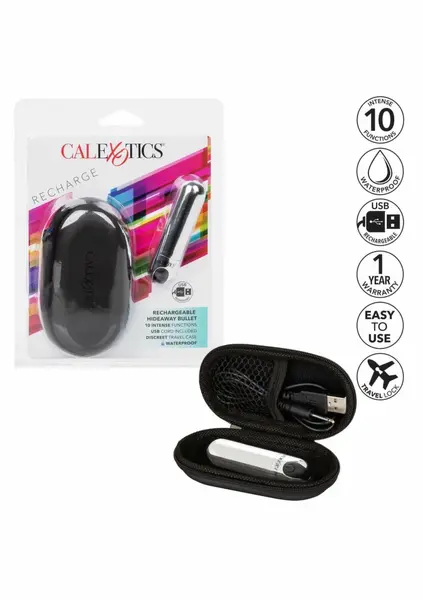 CalExotics Rechargeable Hideaway Bullet Compact Intimate Massager USB