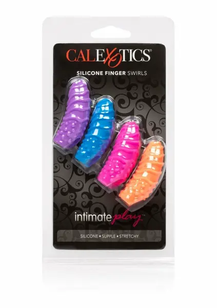Posh Silicone Finger Swirls - Colorful Textured Finger Sleeves Set