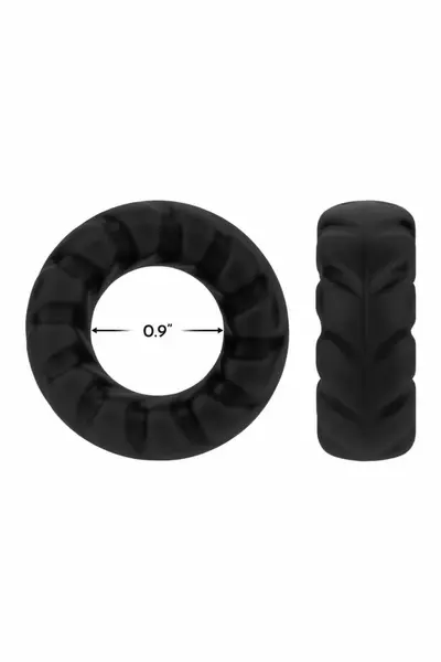 FORTO F-25 23mm Silicone Comfort Ring Black Adjustable Fit