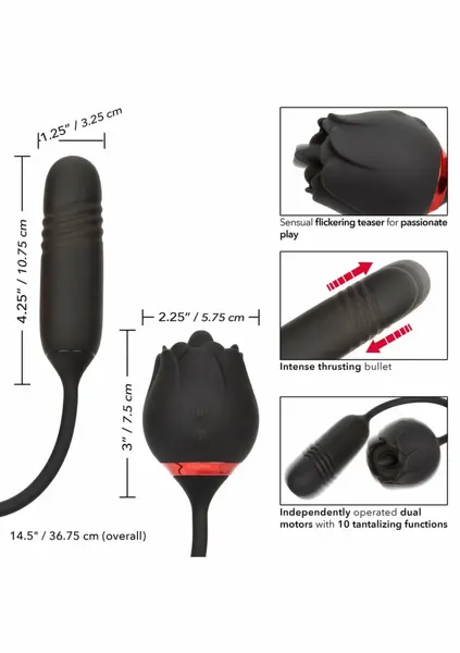 French Kiss Elite Romeo Intimate Device, Dual Motor, Waterproof, Pink